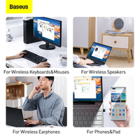 Baseus Adapter USB Bluetooth Dongle Bluetooth 5.1 odbiornik na PC bezprzewodowa mysz Gamepad głośnik słuchawki Audio USB nadajnik 4